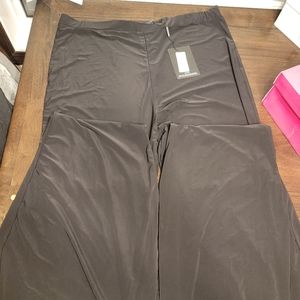 Plus slinky flared leg trousers